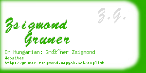 zsigmond gruner business card